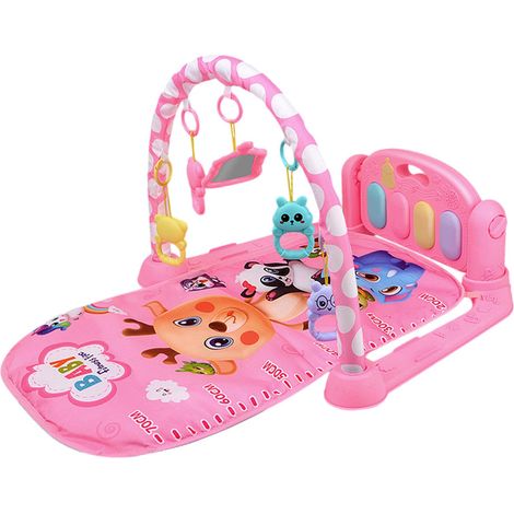 Tapis d'éveil pour bébé avec jouets suspendus, tapis de jeu musical et lumineux avec piano pour bébés et jeunes enfants
