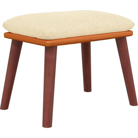 Fußhocker Creme 45x29,5x35 cm Stoff und Kunstleder vidaXL (1/5)