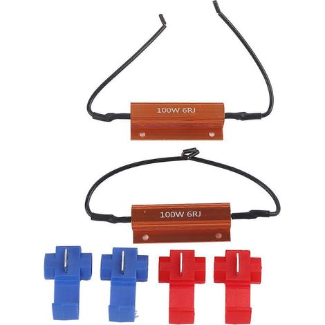 Stück 100W6RJ Kurzschluss-Lastwiderstand LED-Blinker-Decodierungswiderstand für Instrumenten-Nebelscheinwerfer