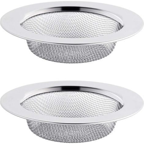 Aiperq 2 pezzi Filtro per lavello in acciaio inox, 7,5 cm Filtro di scarico, Filtro per lavello, Schermo per lavello, Filtro per lavello da cucina (1/4)