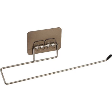 Porte-serviettes mural, support pour torchons jetables, barre en acier inoxydable pour essuie-tout, idéal pour la cuisine et la salle de bain. (1/5)