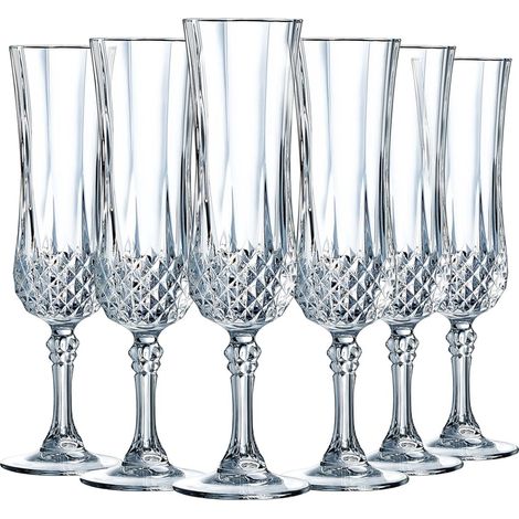 Flûte à Champagne Longchamp 14 cl Lot de 6 (1/5)