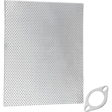 Joint d'étanchéité en papier d'échappement - 1,6 mm d'épaisseur - Résistant à la chaleur jusqu'à 350 °C - Plaque métallique multicouche pour collecteur - Système d'échappement de voiture, moto (1/5)