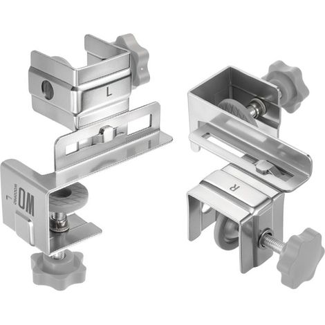 Pince de fixation pour panneau de tiroir en acier avec une forte épaisseur de 2 mm et une prise en main sûre pour une installation en hauteur réglable (1/5)