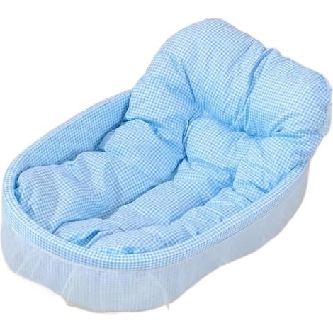 Nid douillet pour chat, niche moelleuse pour animaux, nid confortable pour chats et petits chiens d'intérieur, abri lavable pour animaux en toutes saisons, bleu (1/2)