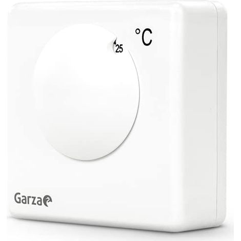 Garza Power – Termostato analogico con ruota manuale, Collegamento 3 fili, colore: bianco (1/5)