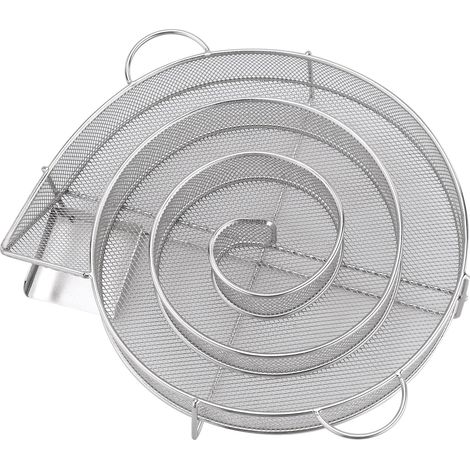Panier à fumoir rond en acier inoxydable, grille de barbecue pour fumage (1/5)