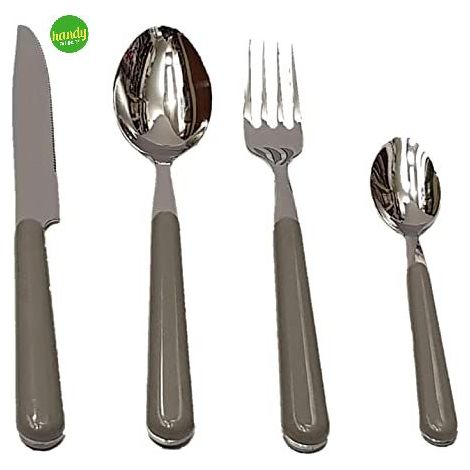 Forchetta da tavola brio EME Posateria colore grigio scuro/cromo 18 cm