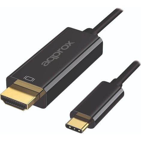 El APPC52 es un cable USB Tipo C (macho) a HDMI (macho). Soporta una resolución máxima de 4K/60Hz y es compatible con portátiles y smartphones con con