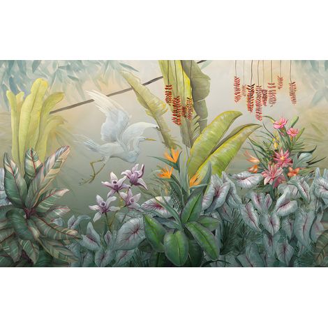 Papier peint panoramique - Plantes Tropicales - 130 cm x 82 cm (1/2)