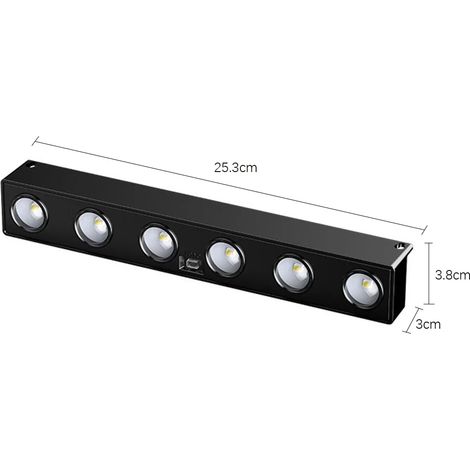 (Lampe blanche à 6 LED) Applique murale solaire LED extérieure étanche pour jardin, balcon, escalier, clôture, éclairage d'ambiance. (1/5)