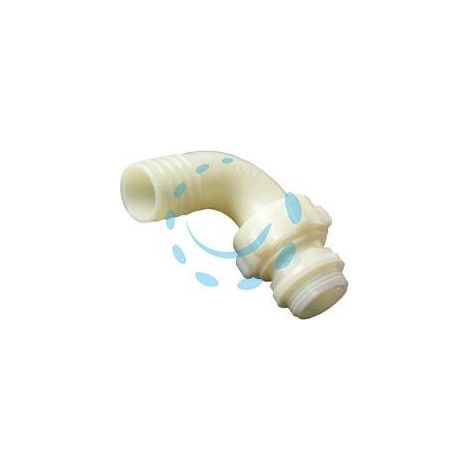 RACCORDO IN PA PORTAGOMMA CURVO A 3 PEZZI - M 3/4" x ø mm.20