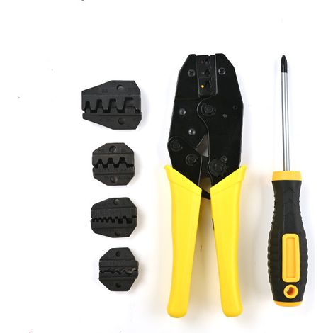 Crimpzange aus hochkohlenstoffhaltigem Stahl, Kabelabisolierer/-schneider, professionelle Crimpzange (1/5)