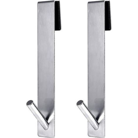 2 Crochets Douche Inox Argent R (1/4)