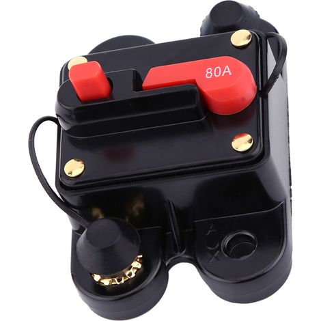 Disjoncteur de circuit DC12V pour autoradio, bateau, moto, système audio stéréo, fusible de réinitialisation (80A) (1/5)