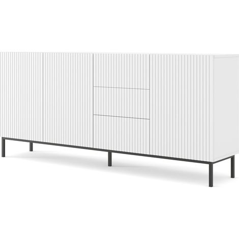 MOBILE RAVENNA B MOBILE IN MDF RIVESTITO IN FOGLIO 3D3S 200 BIANCO OPACO TELAIO NERO