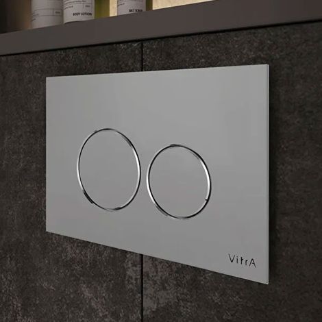 Vitra Root Round Dual Flush Plate - Chrome (1/3)