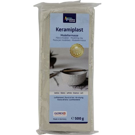 Glorex Keramiplast 500 g, weiß Bastelmaterial