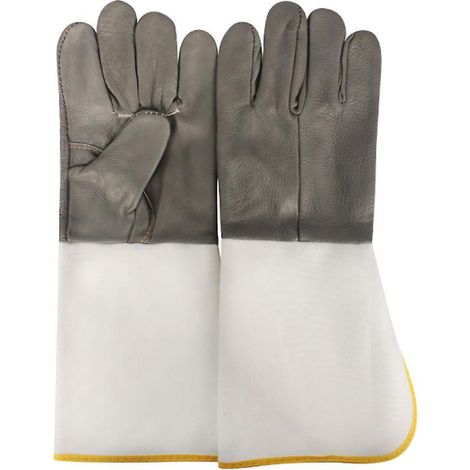 gants De Jardinage En Cuir Noir Monobloc Pour Homme Et Femme - Gants Anti-pines Avec Poignets Extra Longs Et Paumes Et Bouts Des Doigts Renforcs (1/5)