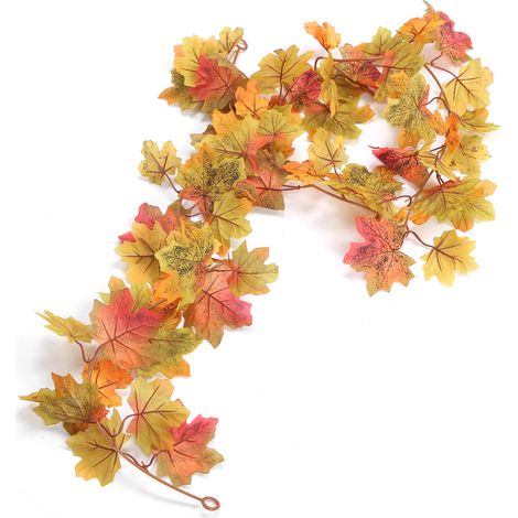 Maple Leaf Vine Waterproof Durable Repeated Use Collapsible Fall Leaf Garland for Home DecorationNumber 1 (1/5)