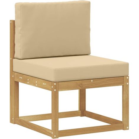 Ensemble de canapés d'extérieur blanc et beige 59 x 63 x 73 cm (1/5)