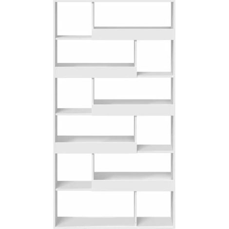 vidaXL Bücherregal weiß 100x33x187,5 cm aus Spanplatte