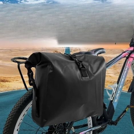 Zaino da ciclismo impermeabile, borsa per bici in PVC – Nero (1/4)