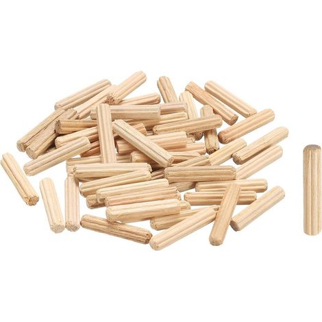 100 chevilles en bois, 4 mm x 20 mm, pour assemblage meubles et bricolage (1/4)