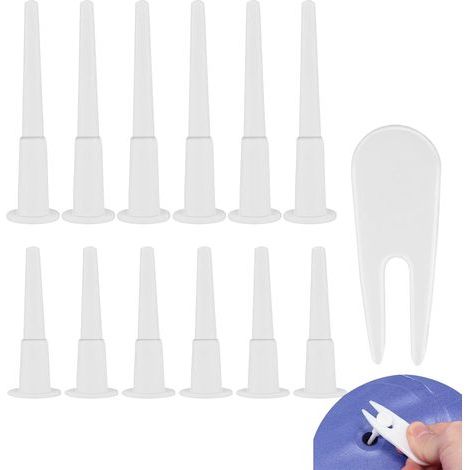 12 Pieces Exercise Ball Caps Adapter Kit, Yoga Ball Caps, Fitness Ball, Exercise Ball Caps, Air Cap Adapter with 1 Piece Shooter (1/5)