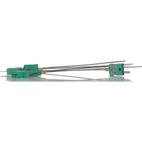 Thermocouple à isolation minérale RS PRO type K Ø 1.5mm, L 150mm, +1100°C max à Fiche mâle miniature ( Prix pour Paquet de 5 )