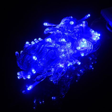 Guirlande lumineuse LED, guirlande lumineuse clignotante, guirlande lumineuse décorative, petites lanternes, souffle de bébé, lumières de Noël (6 mètres 40 lumières modèle USB, bleu) YMYNY (1/3)