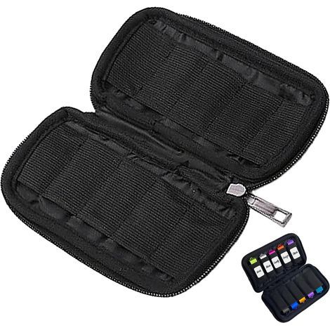Sac De Rangement Pour Clé Usb, Rangement Clé Usb,Case De Stockage, Organisateur Accessoires Electroniques Usb Avec 10 Emplacements,Pour Jump Drives/Pen Drive/Thumb Drive/Flash Drive, Noir, 1 Pièce (1/5)
