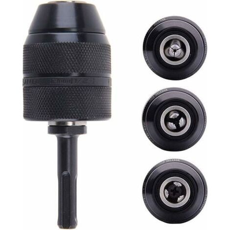 Adaptateur Sds Plus Mandrin autoserrant à fermeture rapide 2-13 mm Mandrin Professionnel Robuste 1/2-20UNF Perceuse Sans Clé de Mandrin à Fermeture Rapide Avec Adaptateur SDS--TRIMEC (1/5)