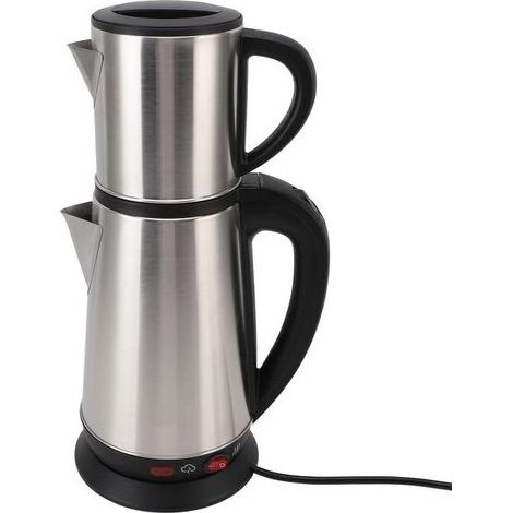 Ensemble de bouilloire électrique turque 1L et 2L, en acier inoxydable, machine à tisane noire, Double théière pour la maison, prise ue, 220V