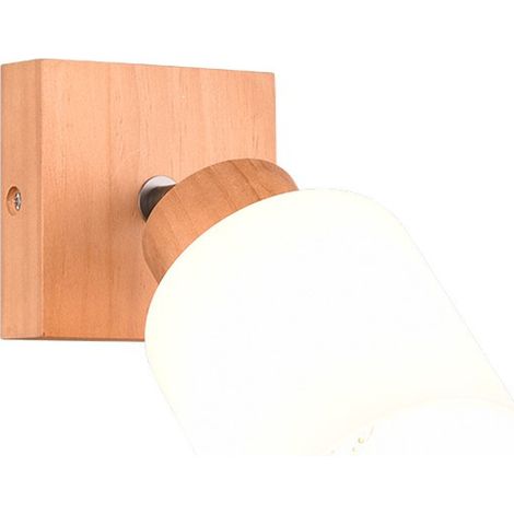 Assam spot variateur tactilebase en bois nolo avec verre blanc h. 23,7cm (1/5)