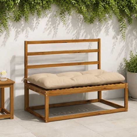 vidaXL Cojín de banco VIANEN 100% Poliéster Crema 100 x 60 x 12 cm (1/5)