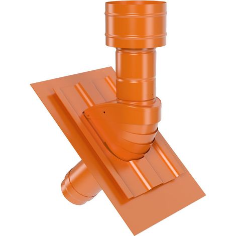Kermi x-well Universal-Dachpfanne NW125 mit Dachhaube, naturrot - Y2402125008K