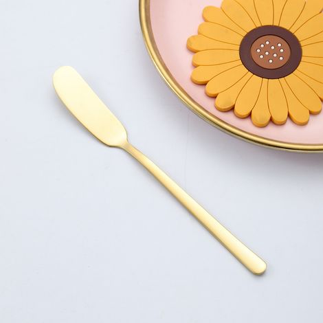 Couteau À Beurre - Acier Inoxydable 304 - Manche Long Ergonomique - Pour Confiture Et Crème - Lot De 1 (1/5)