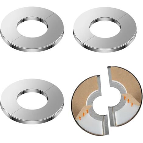 4 pièces bouchons rapides pour radiateur en acier inoxydable, diamètre intérieur 35 mm, pour tuyaux d’eau, passage mural, finition discrète