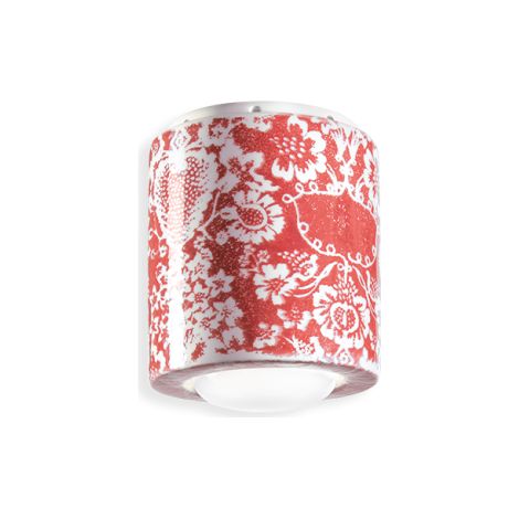 PI C986, Plafonnier Plafonnier en Céramique, Ferroluce - Colore: Rosso Ming (1/2)
