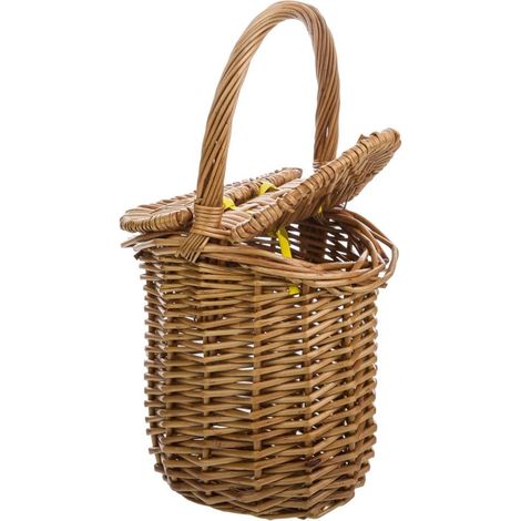 Cesta con tapas de mimbre marrón 17x13x17/27 (1/5)