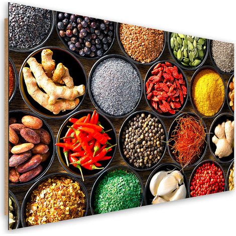Quadro deco panel, Erbe spezie per la cucina - 90x60 (1/5)