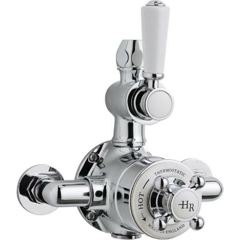 Hudson Reed Topaz Twin Exposed Shower Valve Dual Handle - Chrome (1/4)