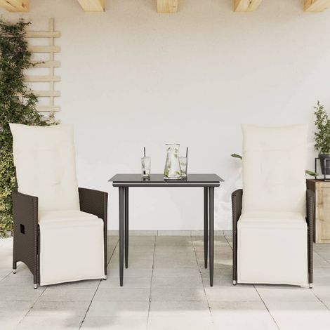 Maison Exclusive - Gartensessel mit Kissen 2 Stk. Verstellbar Bra
