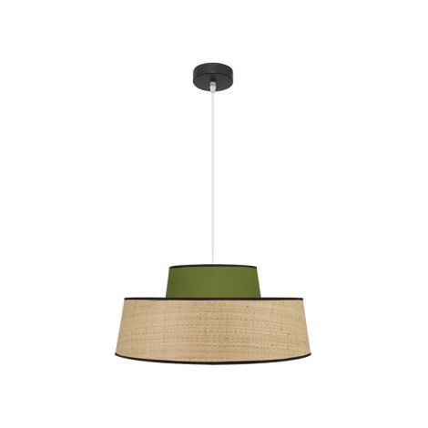 Lampadario abrila Jia verde 50 cm metallo tessuto