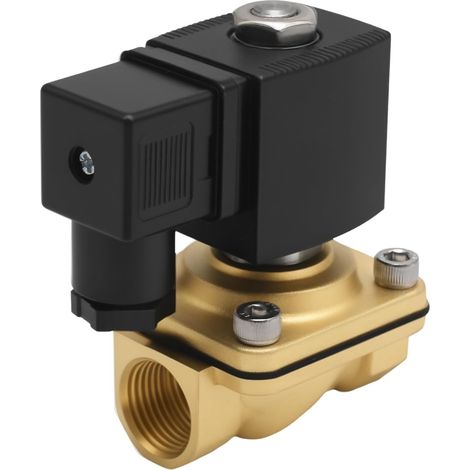 Électrovanne en laiton, à action directe, 3/4", 230 V CA, 0-10 bar, convient pour l'eau, l'air, les gaz et l'huile (1/2") (1/5)