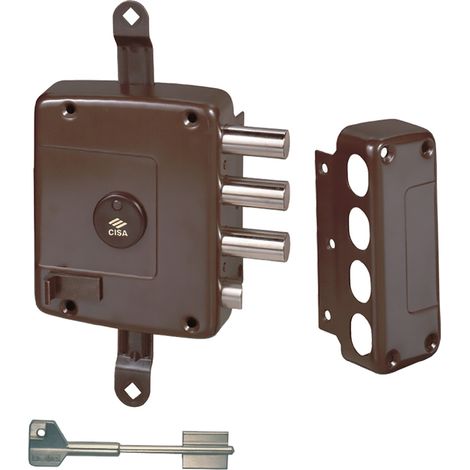 SERRATURA DA APPLICARE TRIPLICE PER LEGNO ART. 571 E 60 Sx  - CISA