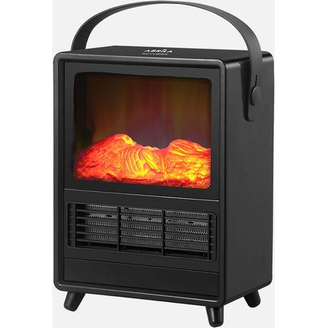 Ventilo-chauffeur céramique Arkansas 1500W Noir Effet Flamme