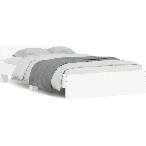 Maison Exclusive - Estructura de cama con cabecero blanca 135x190