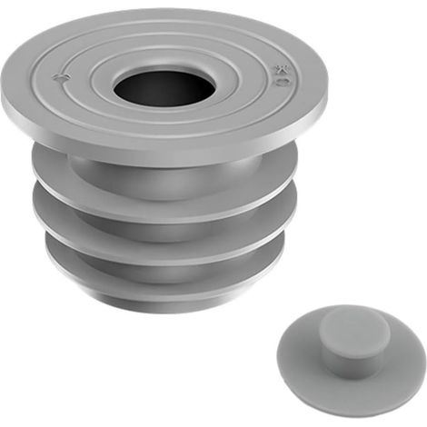 Joint de Tuyau de Machine à Laver, Bouchon Anti-Odeur pour Cuisine et Salle de Bain, Joint d'Étanchéité pour Tuyau de Vidange d'Eau, pour Tuyaux de 45-50MM Canalisations d'Évier Gris (M) (1/5)